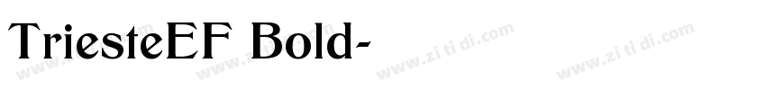 TriesteEF Bold字体转换
